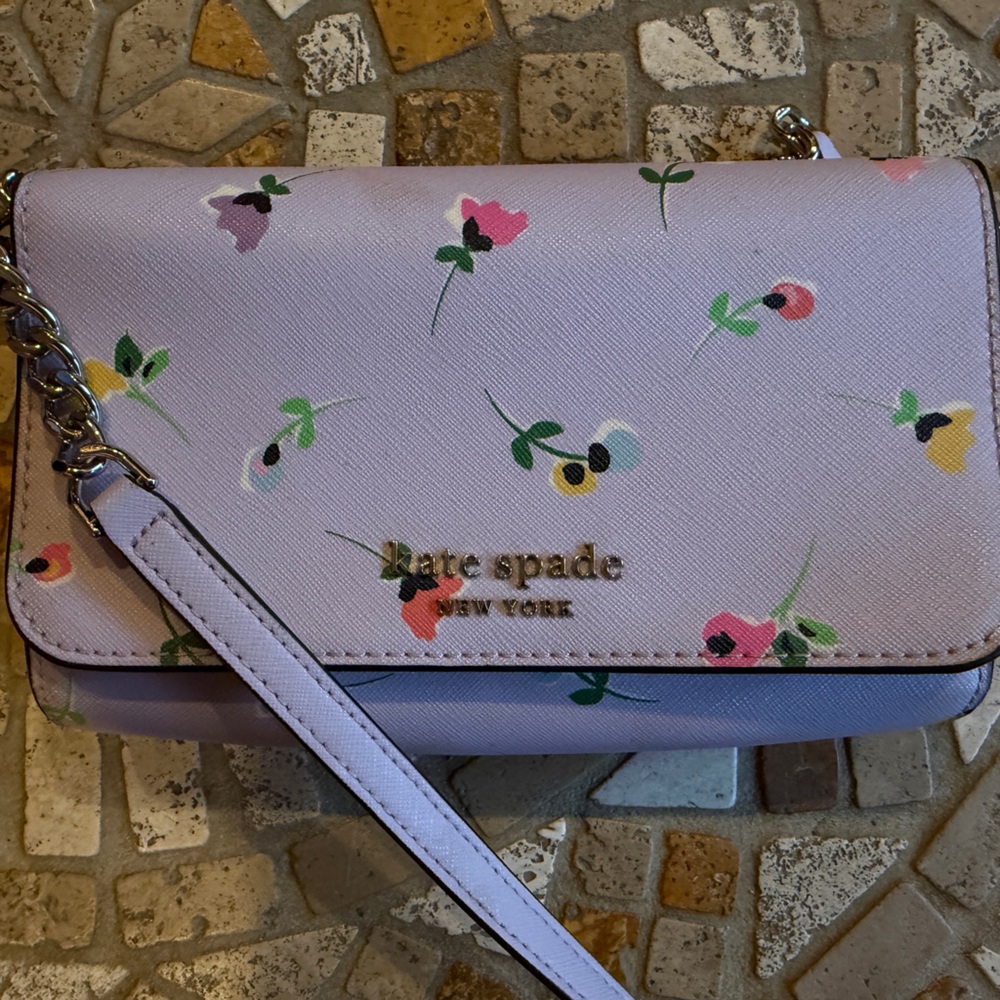 Kate Spade Lavender Floral Crossbody Bag